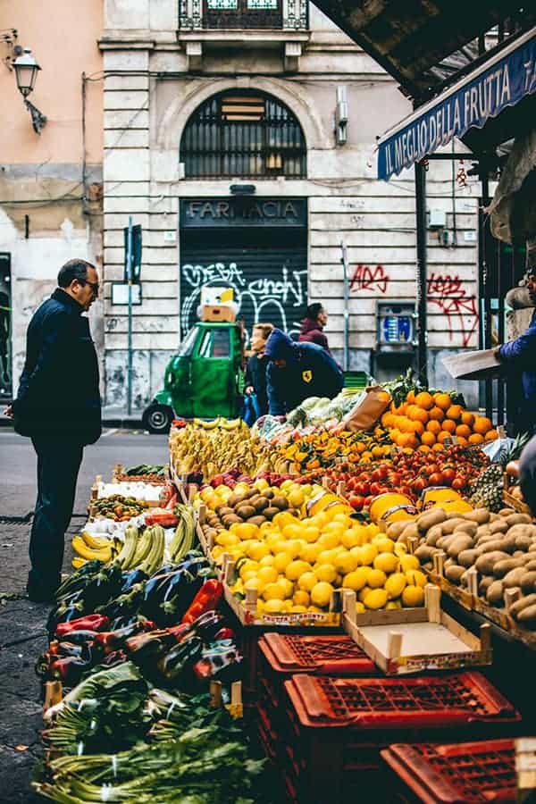 Italian street market